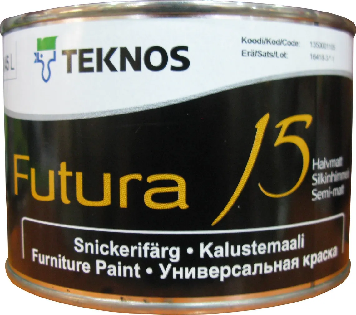 MÖÖBLIVÄRV TEKNOS FUTURA 15 0,45L VALGE POOLMATT