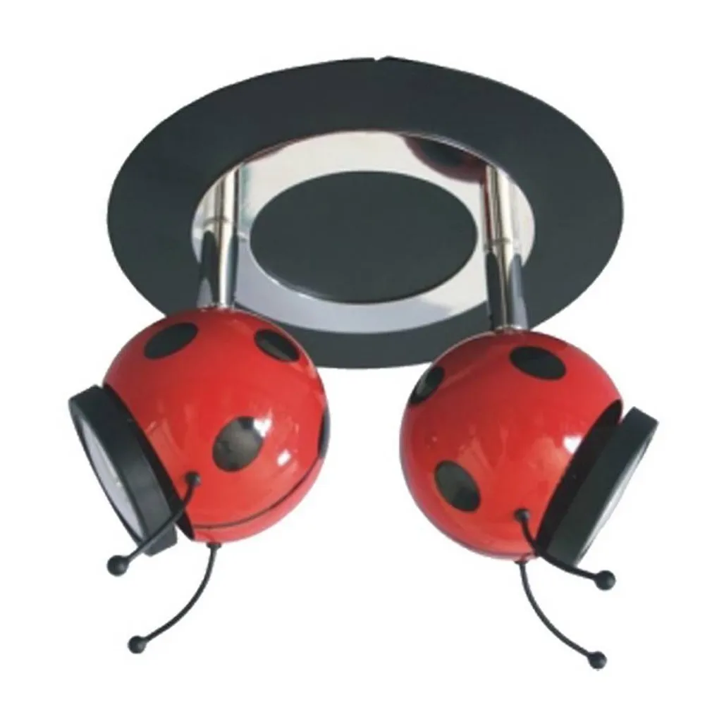 KOHTVALGUSTI RED 2-NE 50W GU10 PUNANE/MUST