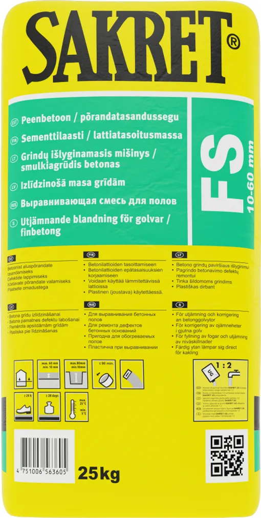 TSEMENTSEGU SAKRET FS 25KG