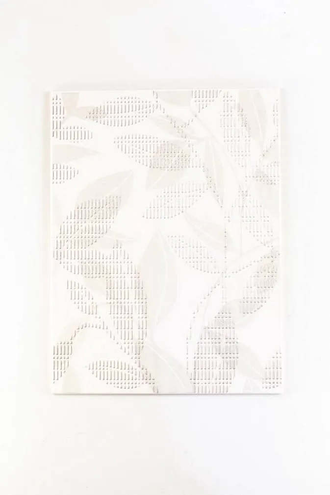 KERAAMILINE DEKOORPLAAT 25X33CMM, PILT REMIX WHITE W