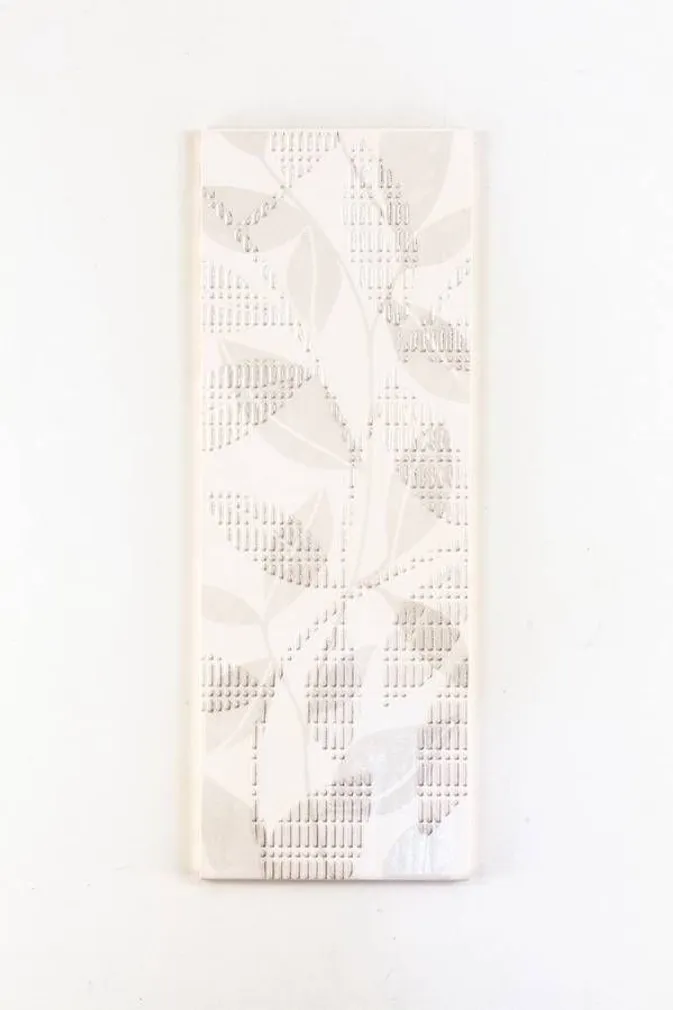 KERAAMILINE DEKOORPLAAT 12X33CM, REMIX WHITE WLAKM09
