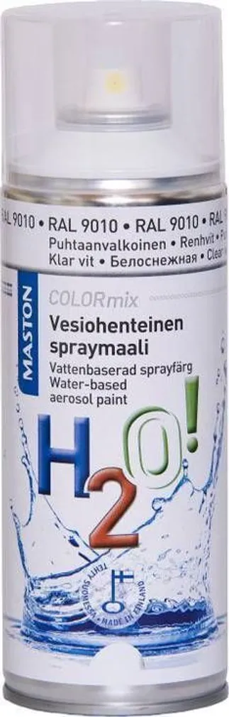 AEROSOOLVÄRV H2O! RAL9010 PUHASVALGE 400ML