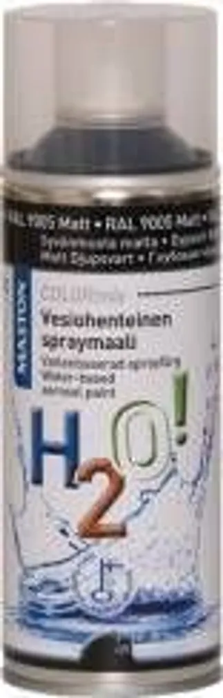 AEROSOOLVÄRV H2O! RAL9005 SÜGAVMUST MATT 400ML