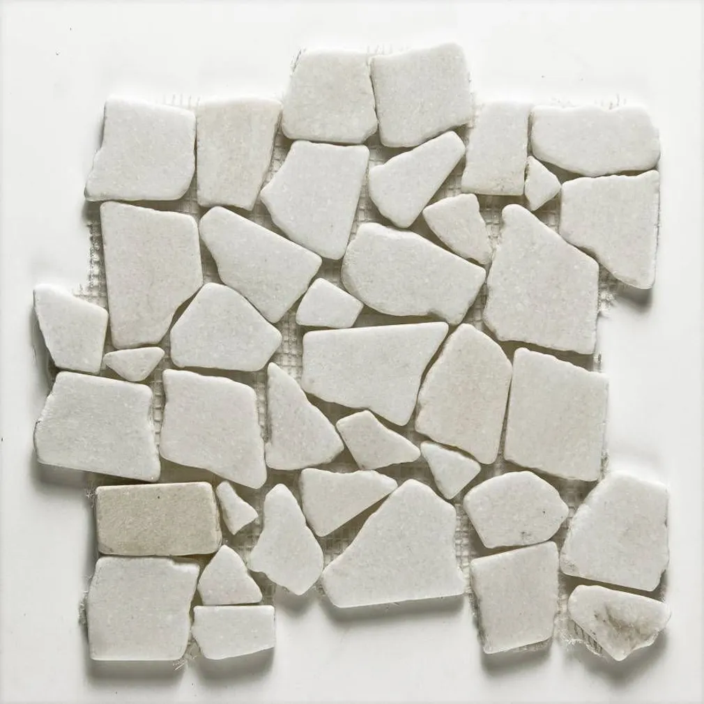 MARMORMOSAIIK SNOW WHITE 305X305X10MM/1,02M2 PAKK