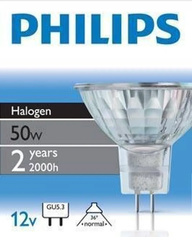 HALOGEENLAMP G5.3 50W 36° 12V PHILIPS
