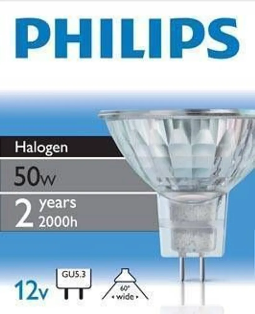 HALOGEENLAMP G5.3 50W 60° 12V PHILIPS