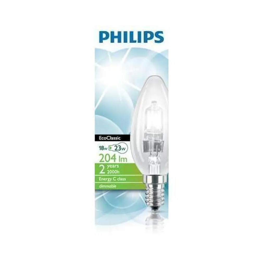HALOGEENLAMP ECO CLASSIC B35 E14 18W 230V PHILIPS