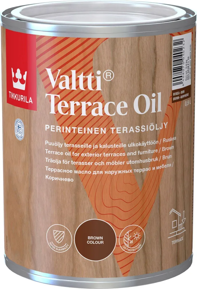 PUIDUÕLI TIKKURILA VALTTI TERRACE OIL 0,9L PRUUN