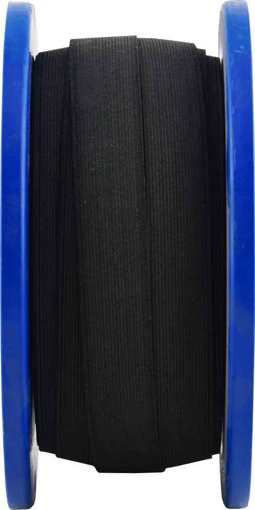 NÖÖR KUMMIRIBAST PUNUTUD 25MM MUST