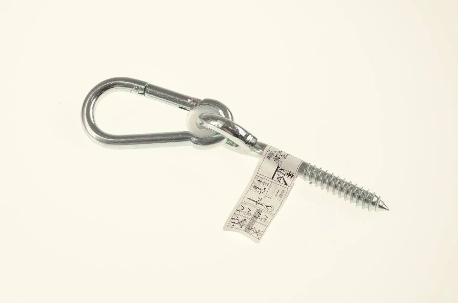 LIIGENDKONKS 12X200MM TSINKKATTEGA KARABIINHAAK