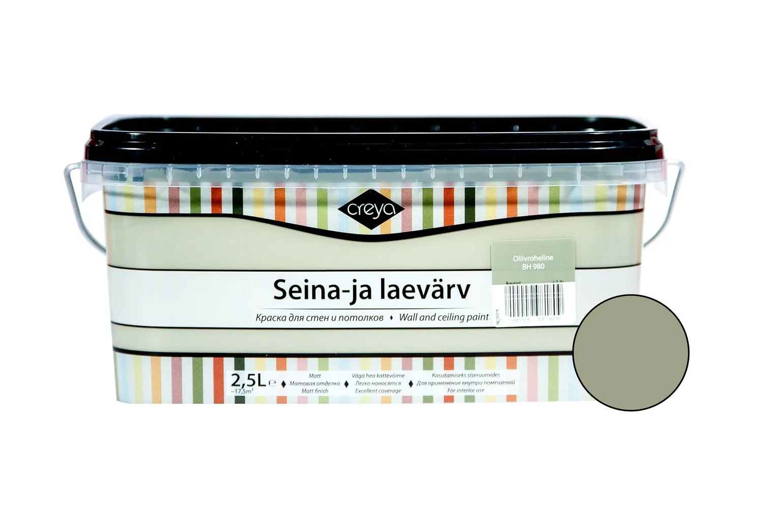 SEINA- JA LAEVÄRV CREYA 2,5L OLIIVROHELINE (BH 980) MATT