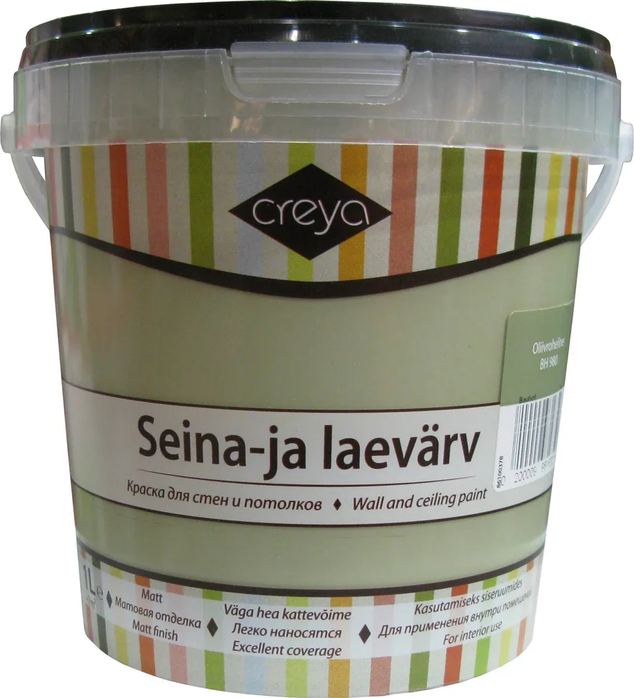 SEINA- JA LAEVÄRV CREYA 1L OLIIVROHELINE (BH 980) MATT