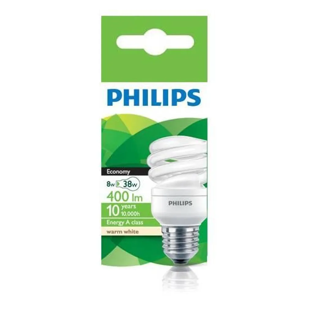 SÄÄSTULAMP SPIRAAL ECONOMY TWISTER 8W E27 PHILIPS