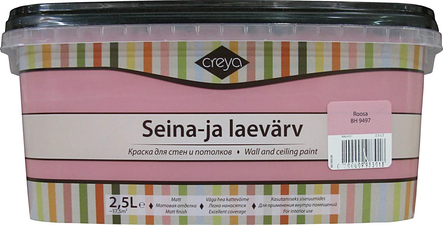 SEINA- JA LAEVÄRV CREYA 2,5L ROOSA (BH 9497) MATT
