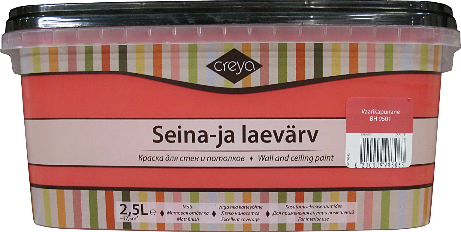 SEINA- JA LAEVÄRV CREYA 2,5L VAARIKAPUNANE (BH 9501) MATT