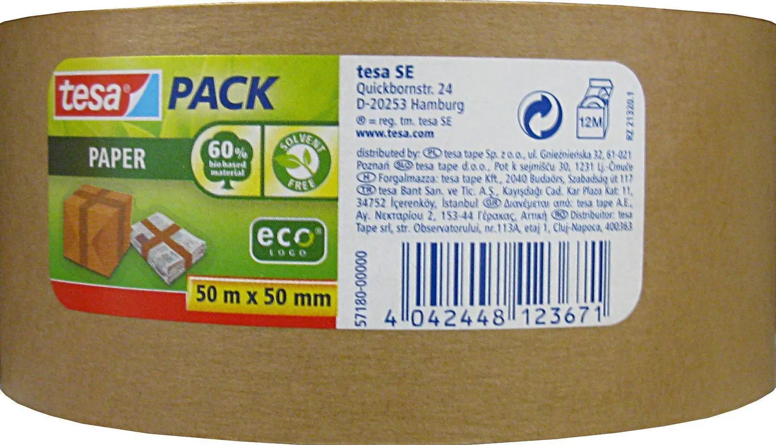 ECO LOGO PABER PAKKETEIP PRUUN 50MX50MM