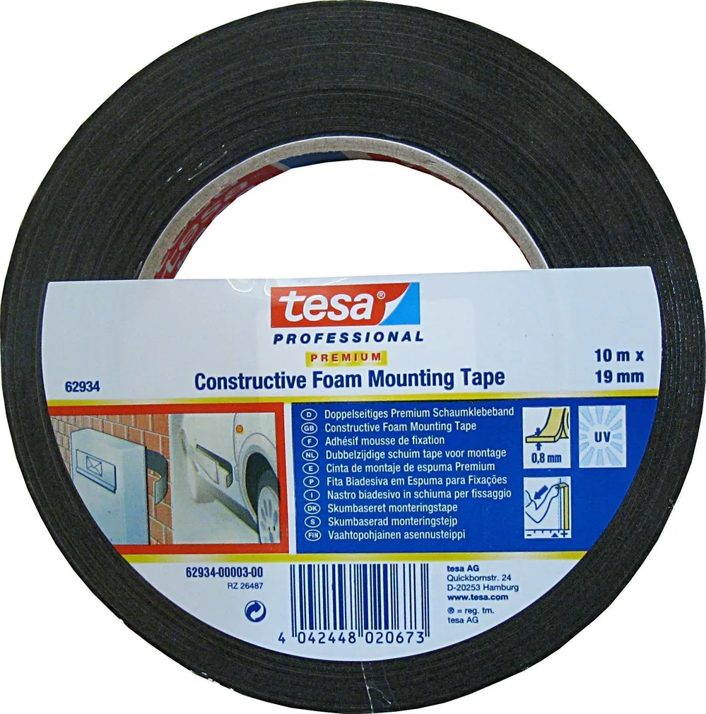 KAHEPOOLNE TEIP MUST 10MX19MM