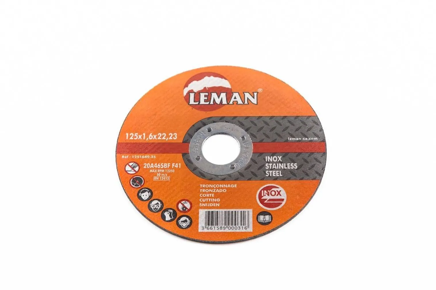 LÕIKEKETAS 125X1.6X22.23 INOX