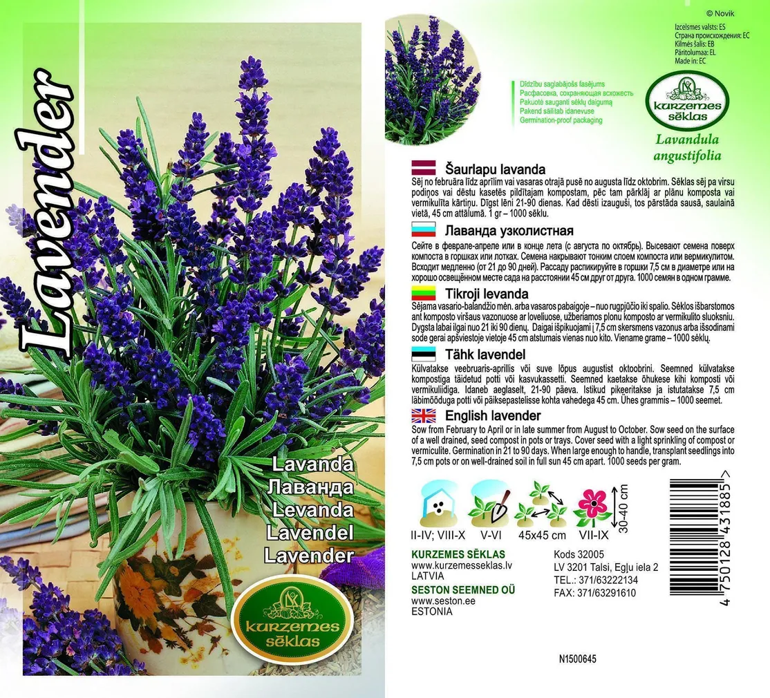 SEEMNED KURZEMES SEKLAS LAVENDEL 0,3 G
