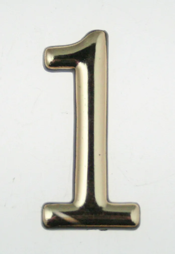 KORTERINUMBER 1 MESSING/PLASTIK