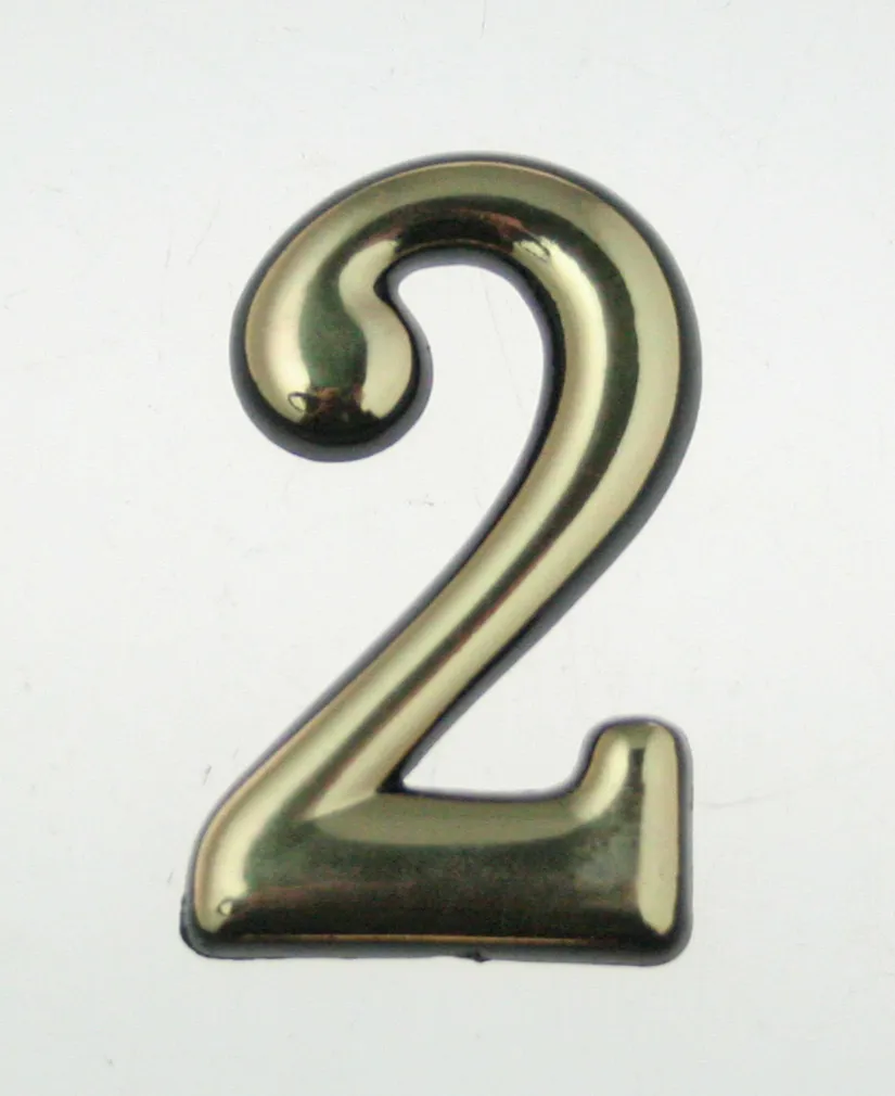 KORTERINUMBER 2 MESSING/PLASTIK