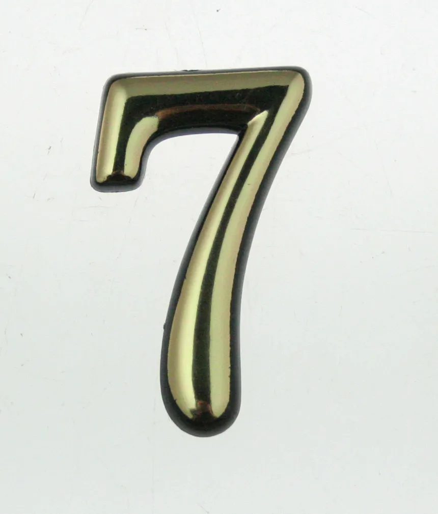 KORTERINUMBER 7 MESSING/PLASTIK