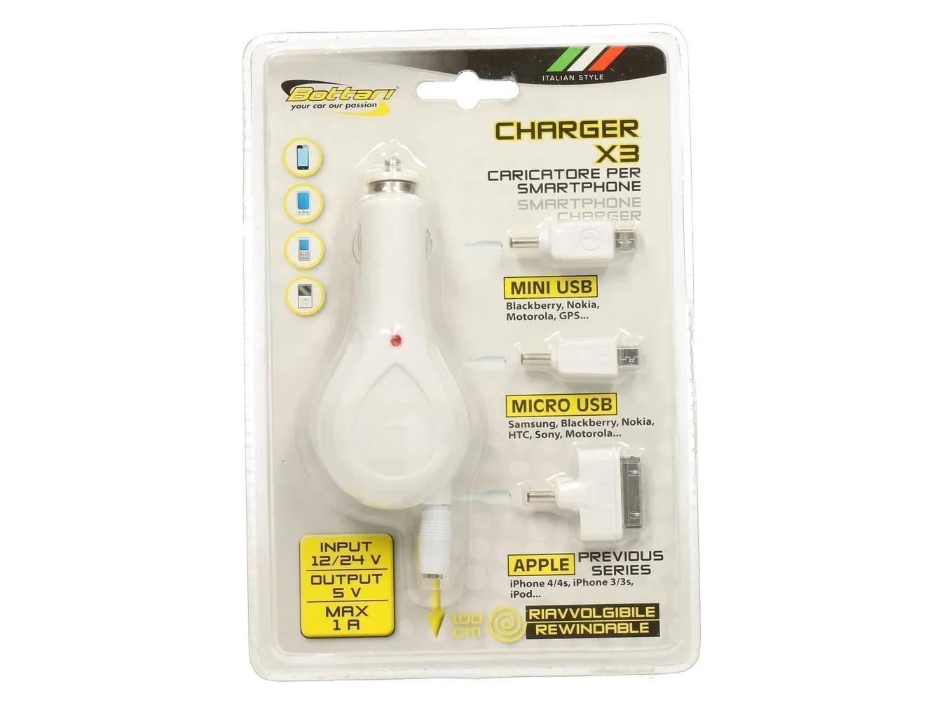 TELEFONILAADIJA UNIVERSAALNE 3-ADAPTERIGA SISSEKERITAV