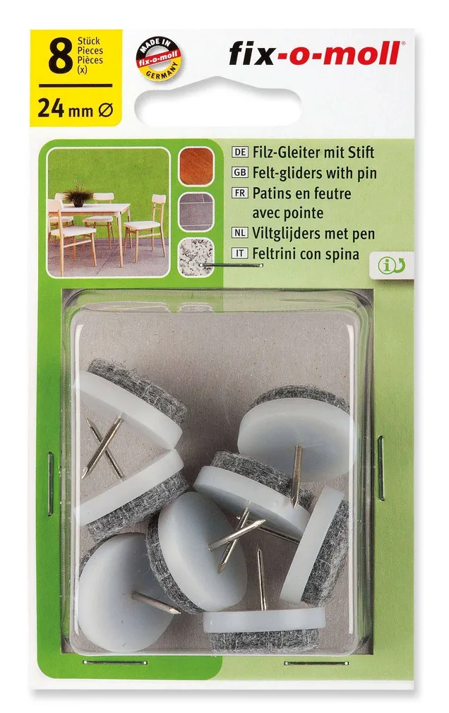 MÖÖBLIKAITSE KRUVIGA VALGE 8TK 24MM