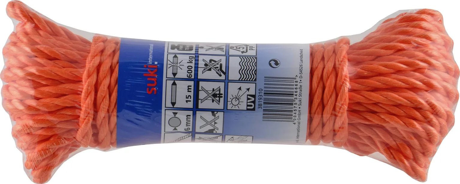 KÖIS PP KEERUTATUD EN699 6MMX15M ORANŽ