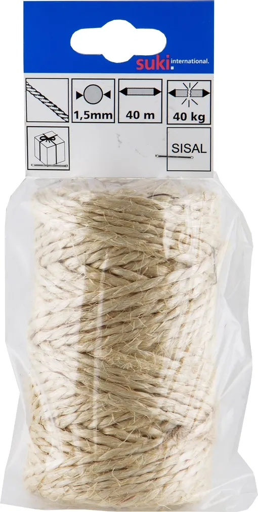 PAKKENÖÖR SISAL KEERUTATUD 2,7MM X45M NATUR