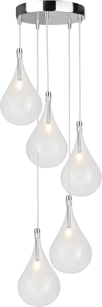 LAELAMP CREYA 5X20W G4 VÄRVITU/KROOM P12006-5