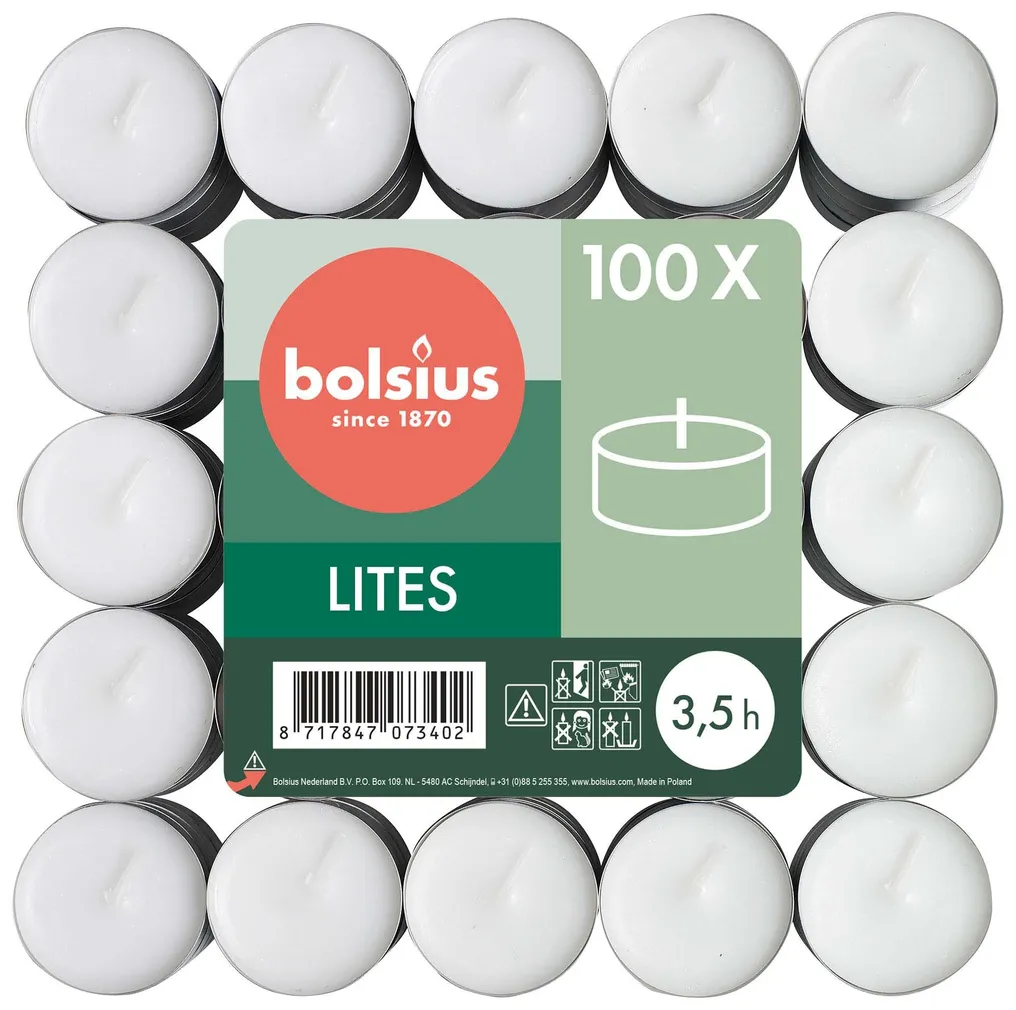 TEEKÜÜNAL BOLSIUS 3,5H VALGE 100TK PAKIS