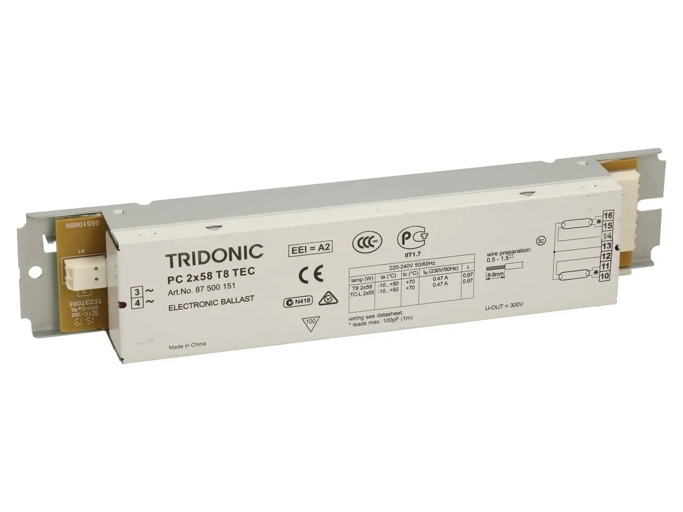 ELEKTROONILINE BALLAST 2X58W TRIDONIC TEC