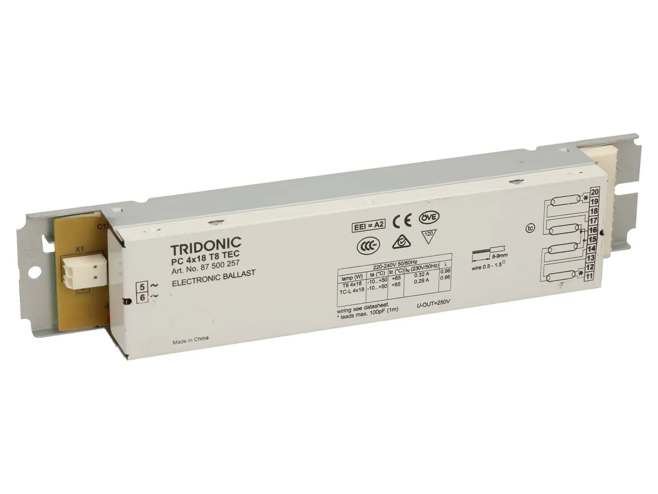 ELEKTROONILINE BALLAST 4X18W TRIDONIC TEC