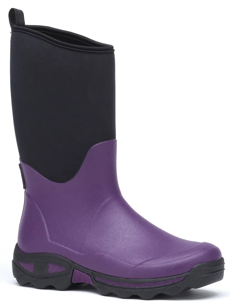 KUMMIK POOLKÕRGE NAISTELE S36 LILLA/MUST