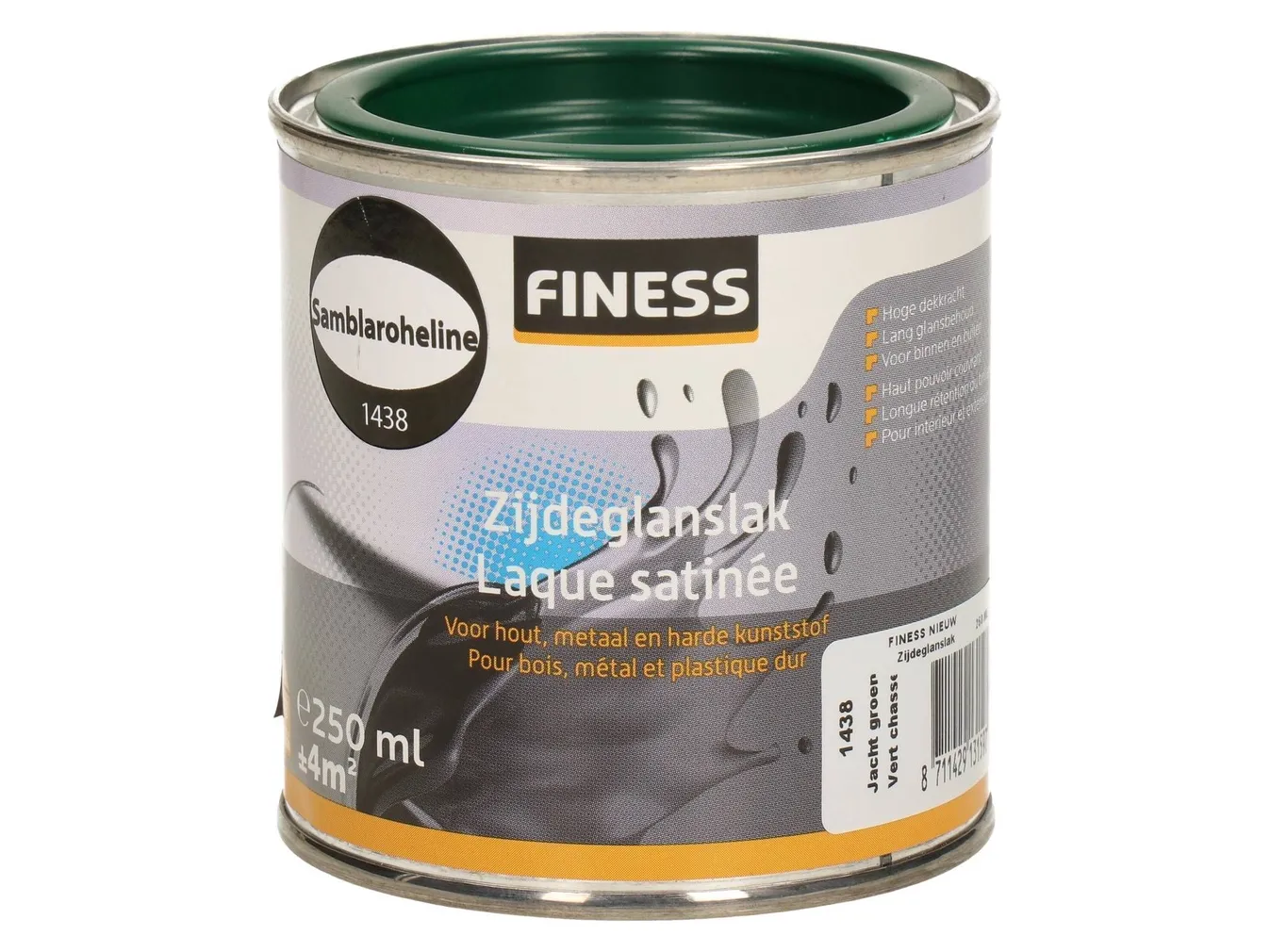 UNIVERSAALVÄRV FINESS 0,25L SAMBLAROHELINE (1438) SIIDJASMATT