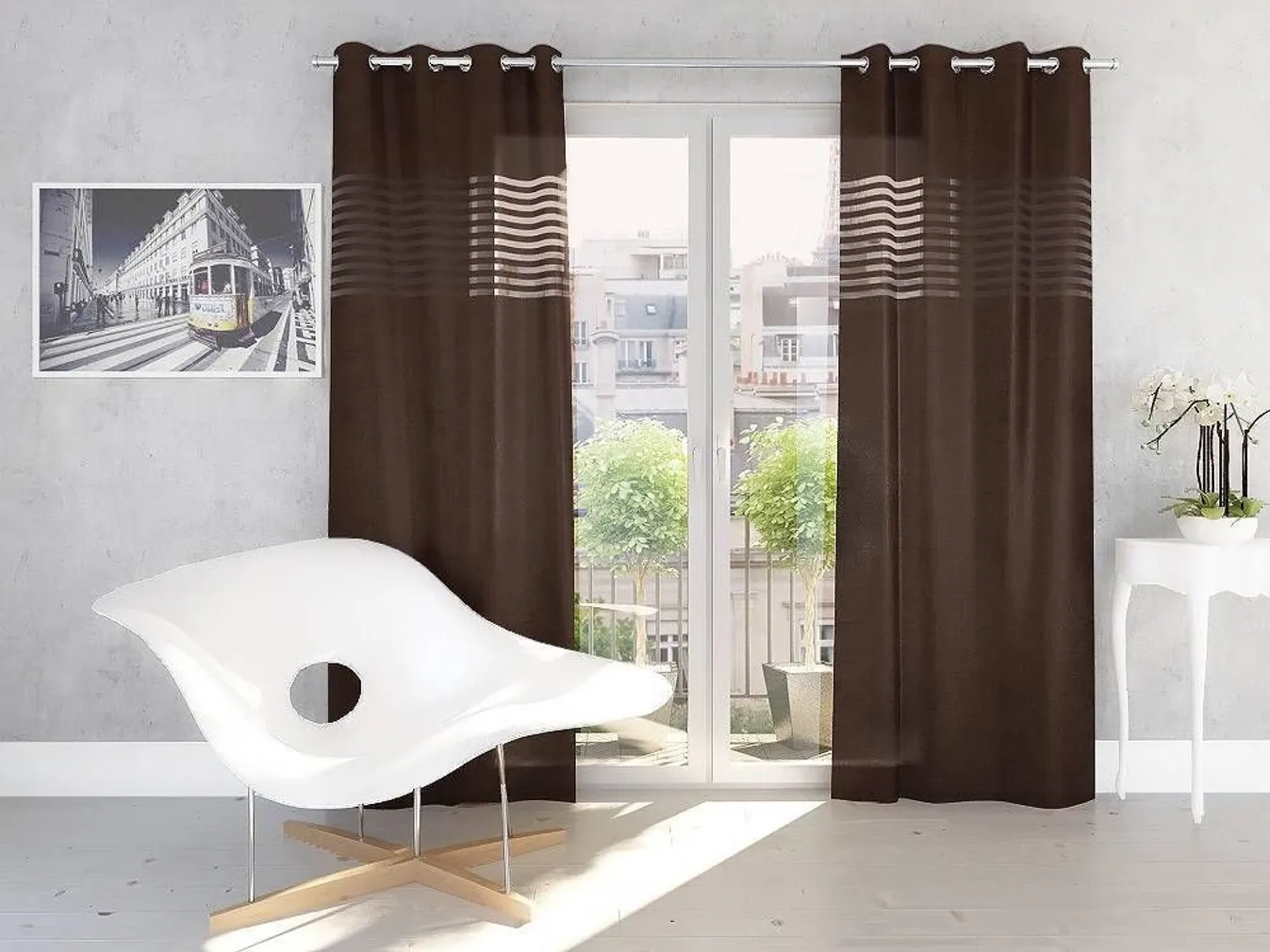 KARDIN SPLENDID FURIO ÖÖSIDEGA 285X280CM PRUUN POOLPIMENDAV