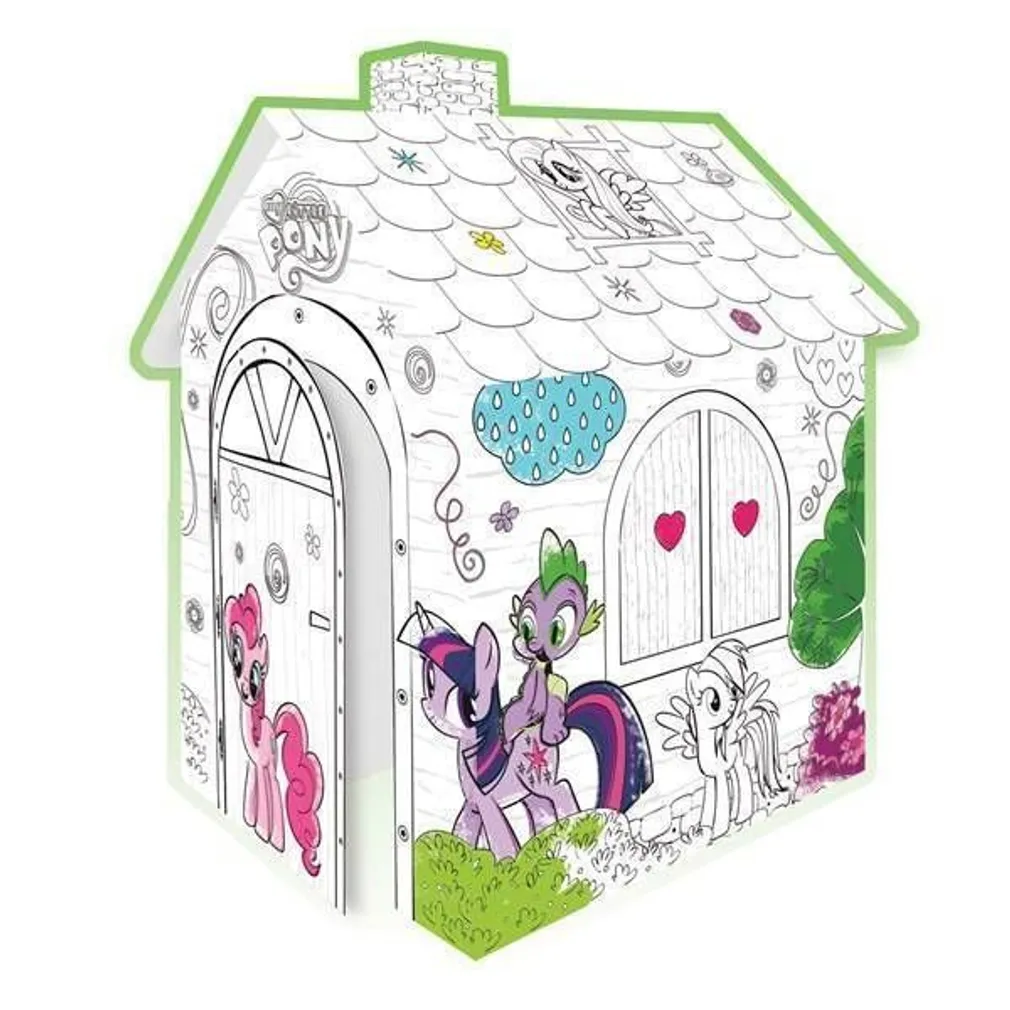 MÄNGUASI VÄRVITAV KOKKUPANDAV MAJA KARTONG MY LITTLE PONY