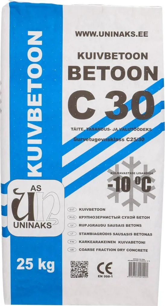 KÜLMAKINDEL BETOON UNINAKS C30 25KG 