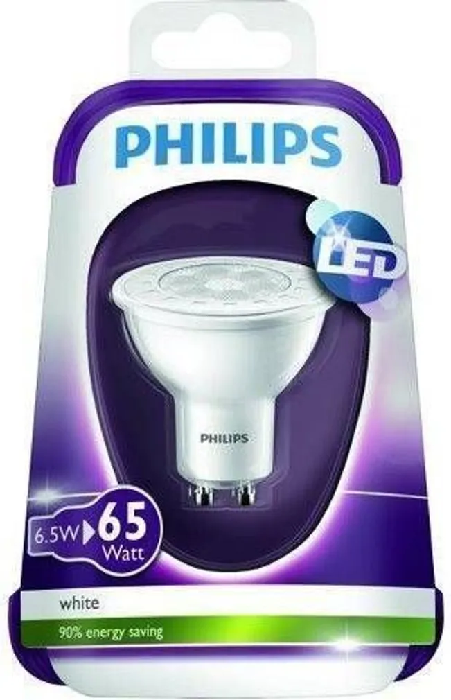 LED LAMP 6,5 - 65W GU10 WH 230V 36D PHILIPS