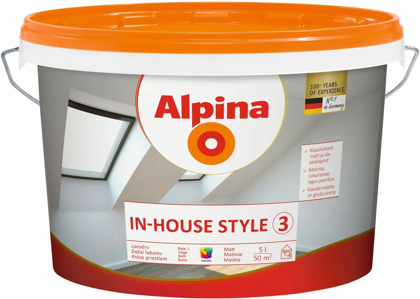 LAEVÄRV ALPINA IN-HOUSE STYLE 3 5L VALGE (B1) MATT