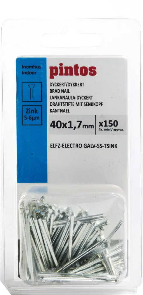 KANTNAEL 1,7X40MM ZN ~150TK