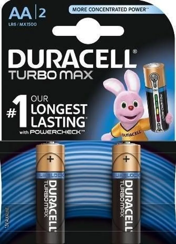 PATAREI DURACELL TURBO MAX MN1500 AA 2-PAKK