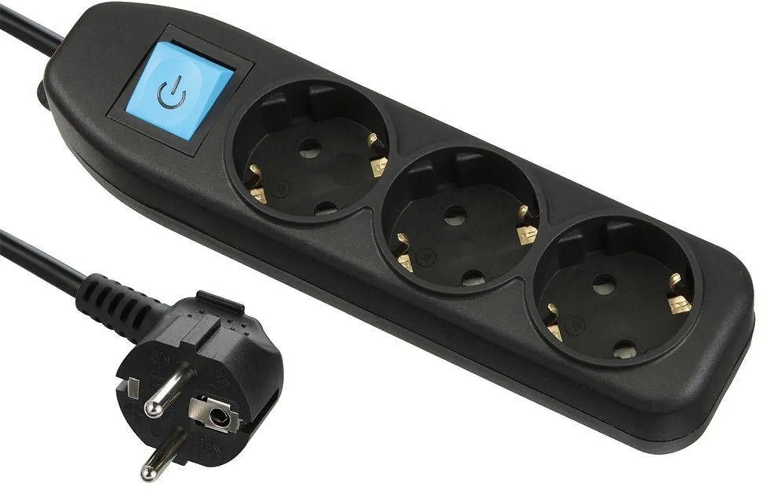 PIKENDUSJUHE 3P 3,0M 1,5MM MUST ELECTRALINE