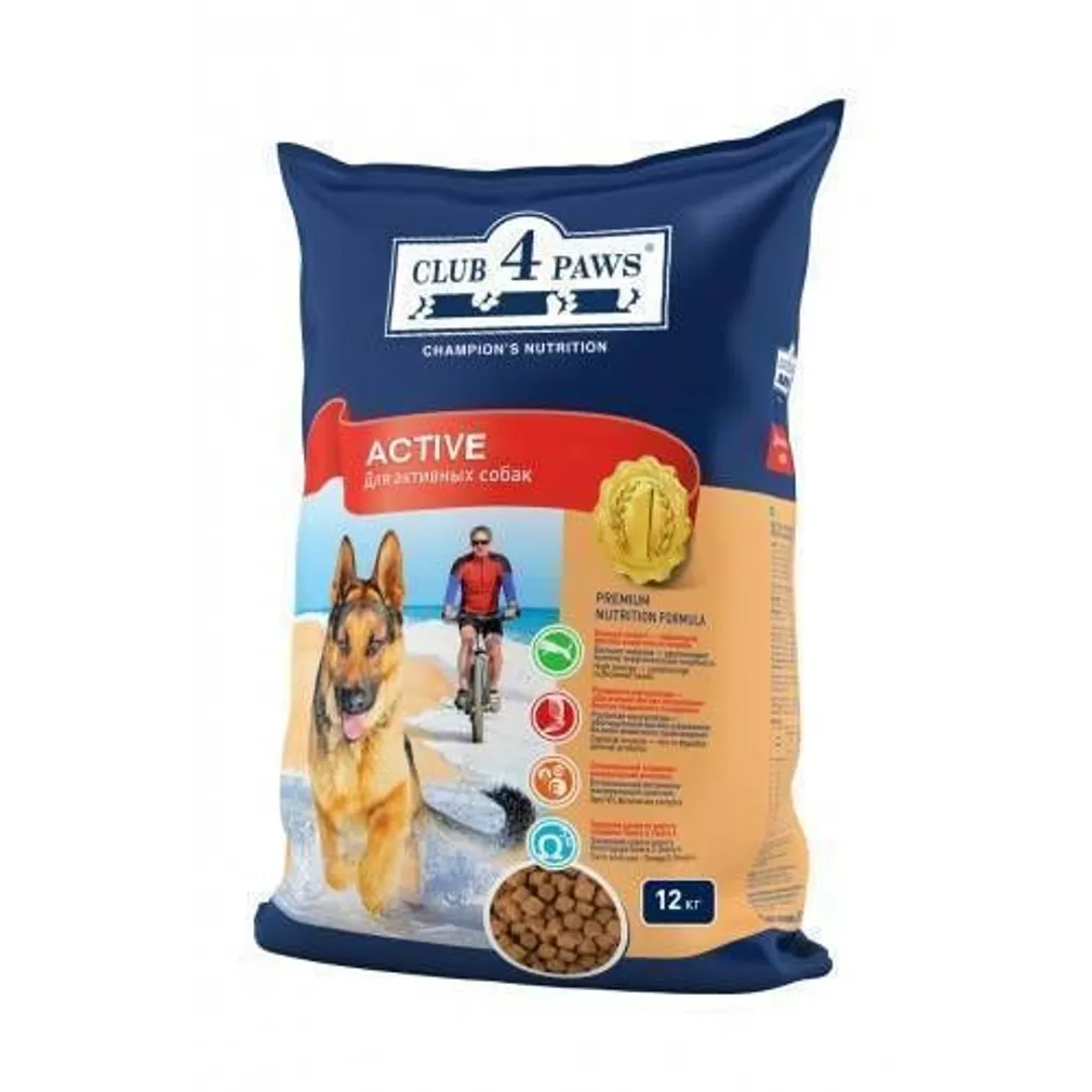 KUIVTOIT AKTIIVSETELE KOERTELE CLUB 4 PAWS