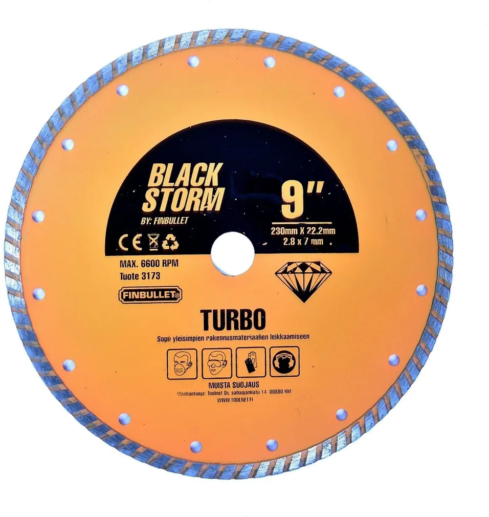 TEEMANTKETAS FINBULLET 230*2,6*7*22MM TURBO