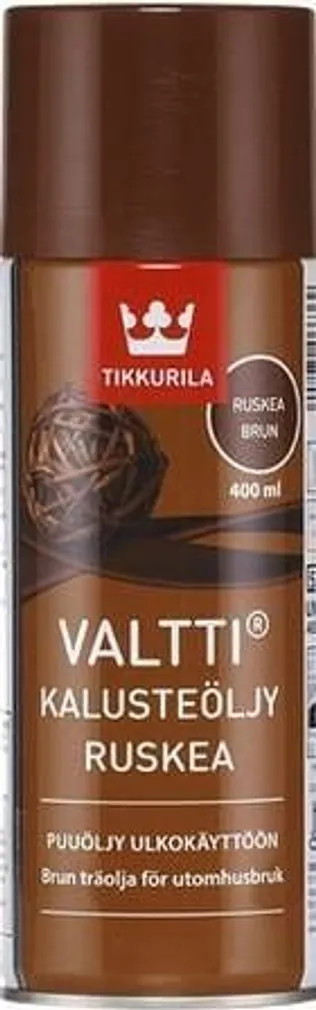 PIHUSTATAV PUIDUÕLI TIKKURILA VALTTI KALUSTEÖLJY 400ML PRUUN
