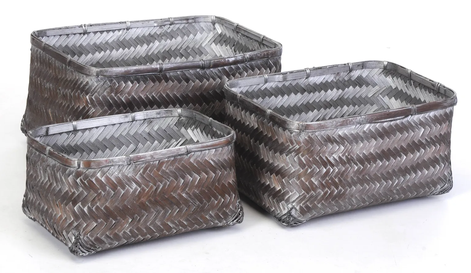 KORV 40X28X19CM BAMBUS PRUUN/HÕBE