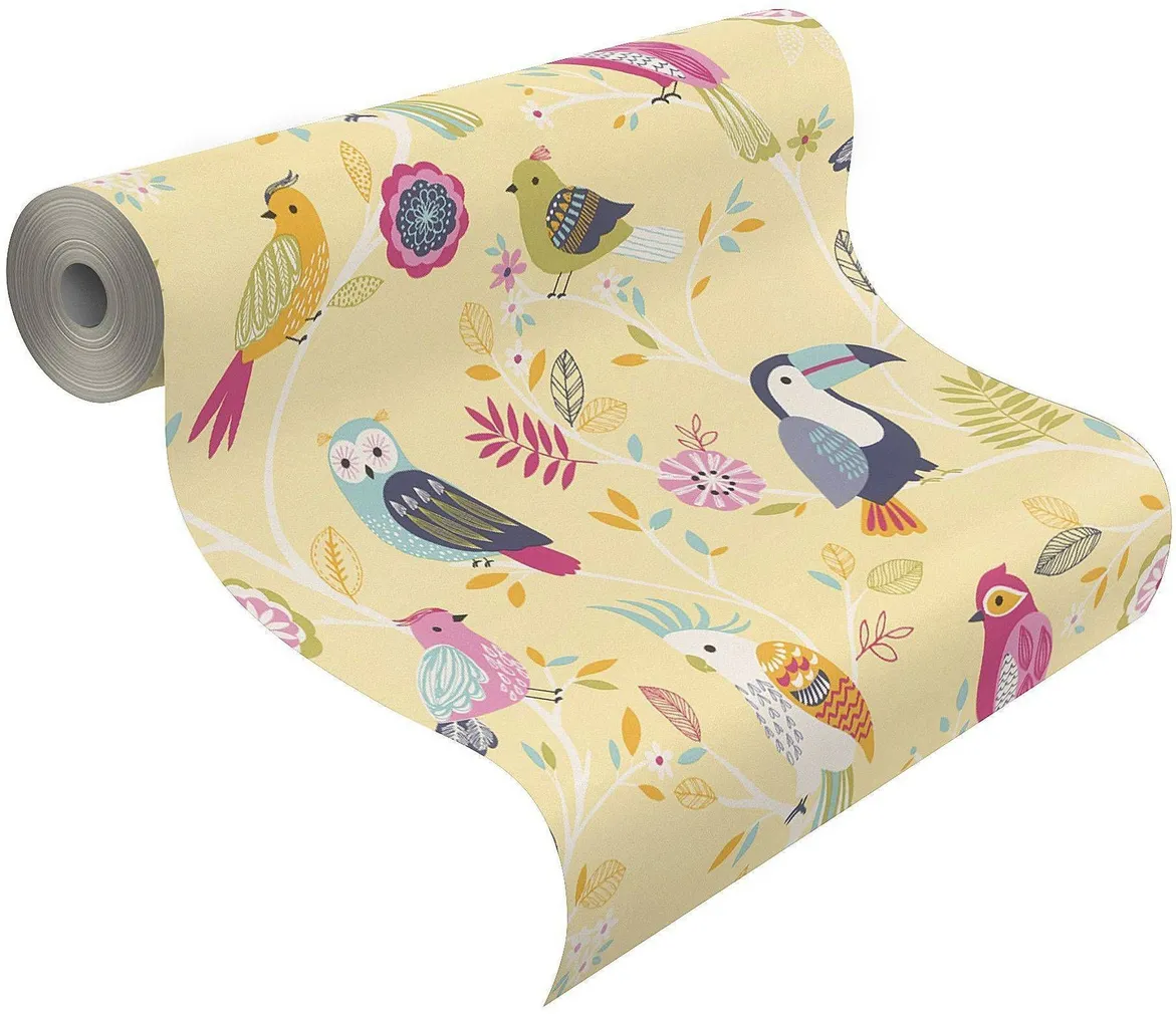 TAPEET KIDS&TEENS II 293029 0,53X10,05M LINNUD VÄRVILINE