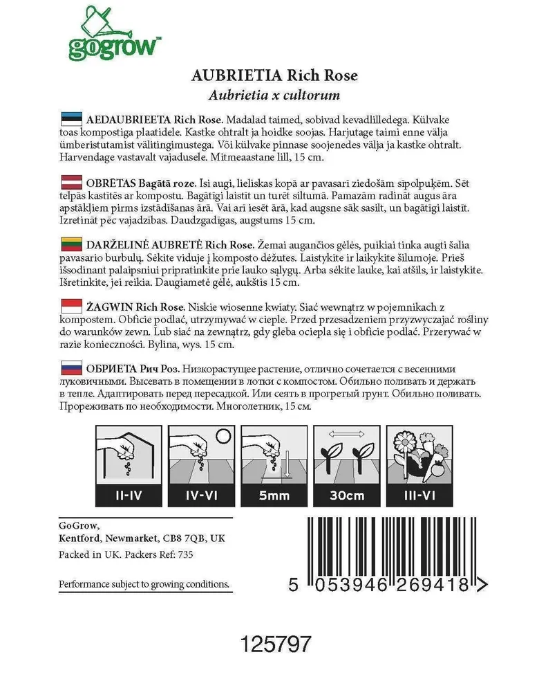 LILLESEEMNED GO GROW AEDAUBRIEETA RICH ROSE